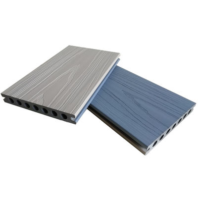 Massieve WPC buiten 16 ft terrasplanken co-extrusie holle vloeren met houtnerf