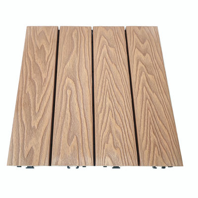Gepolijst Oranje WPC Dektegel Hout Plastic Composite Voor Terras ODM