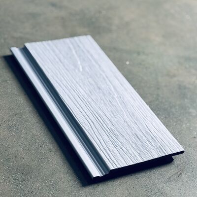 Blauw-zilver metallic WPC-paneel: samensmelting van oceaanritme en moderne technologie