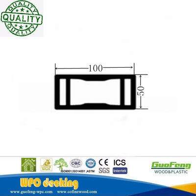 Buiten decoratieve ontworpen kunststof houtcomposiet holle WPC-omheining