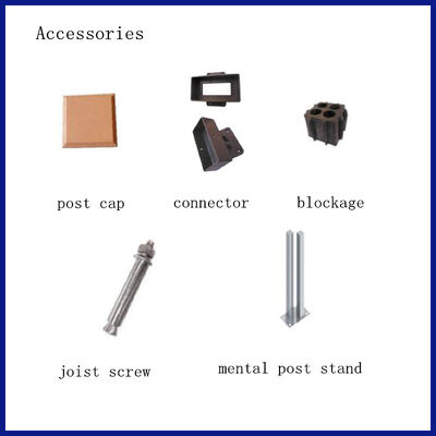 Decoratieve WPC hout-kunststof composiet hek en rails