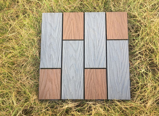 Groothandel DIY WPC-dektegels 30 * 30CM Duurzame buitenvloeren voor residentieel gebruik