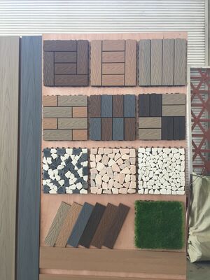 DIY WPC-dektegels 30*30CM natuurlijke houtnerf buitenvloeren voor thuispatio