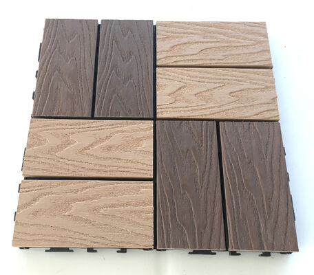 DIY WPC-dektegels 30*30CM natuurlijke houtnerf buitenvloeren voor thuispatio