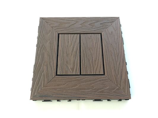 DIY WPC-dektegels 30*30CM natuurlijke houtnerf buitenvloeren voor thuispatio