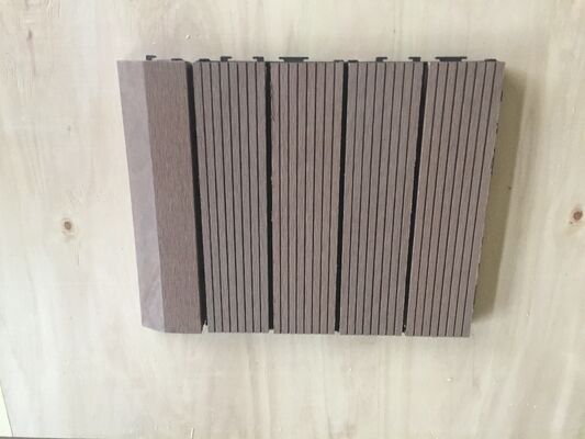30x30CM in elkaar grijpende WPC-dektegels DIY-terrasvloeren voor thuis buitenruimtes