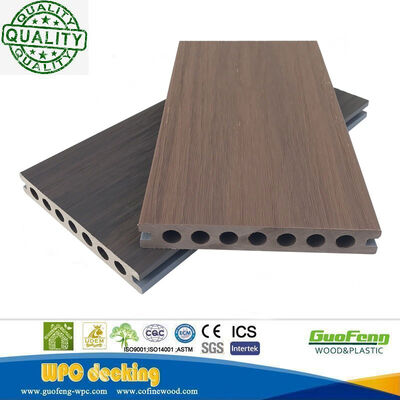 Eenvoudig te installeren HDPE houtstructuur hout-kunststof composiet terrasplanken met Ce-, FSC-certificaten